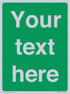 Custom Safe Condition: Blank (green) sign